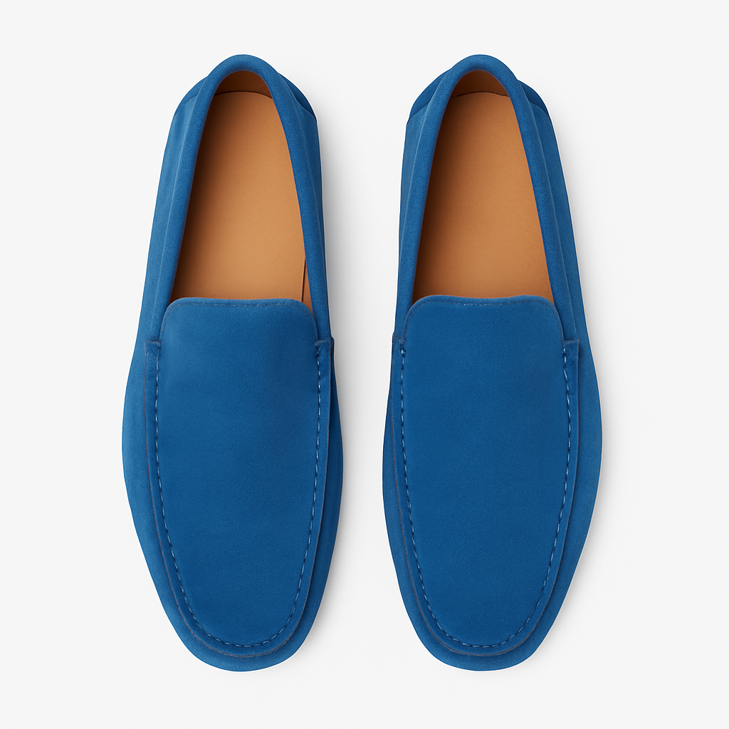 Blaue Wildleder-Mokassins - Eckhurst Schuhe