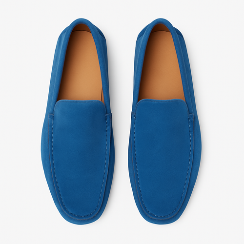 Blaue Wildleder-Mokassins - Eckhurst Schuhe